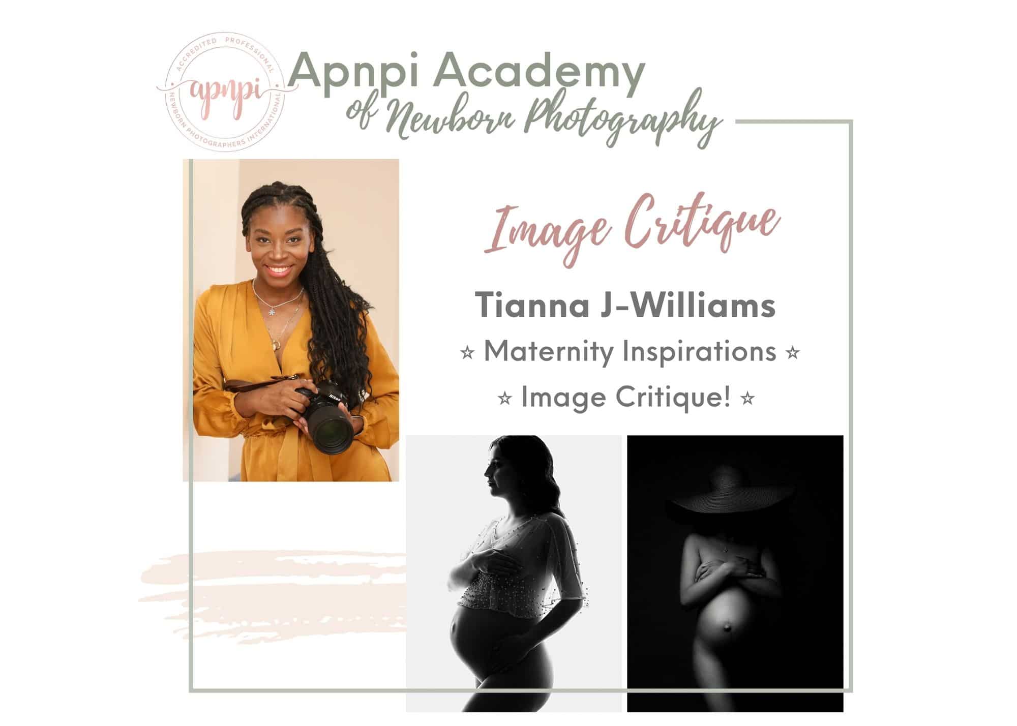 APNPI Academy of Newborn Photography Masterclass - Maternity Inspirations with Tianna J-Williams
