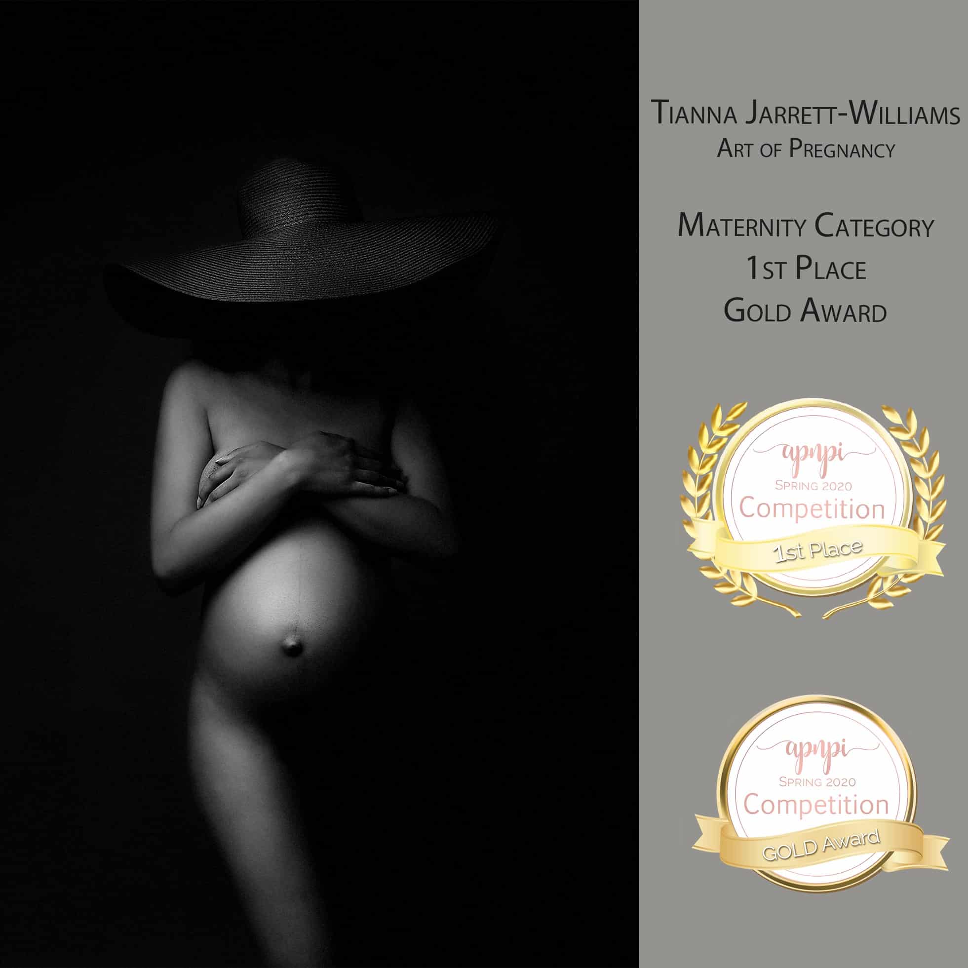 APNPI Competition 1st Place Winner – Maternity. “Art of Pregnancy” by Tianna Jarrett-Williams